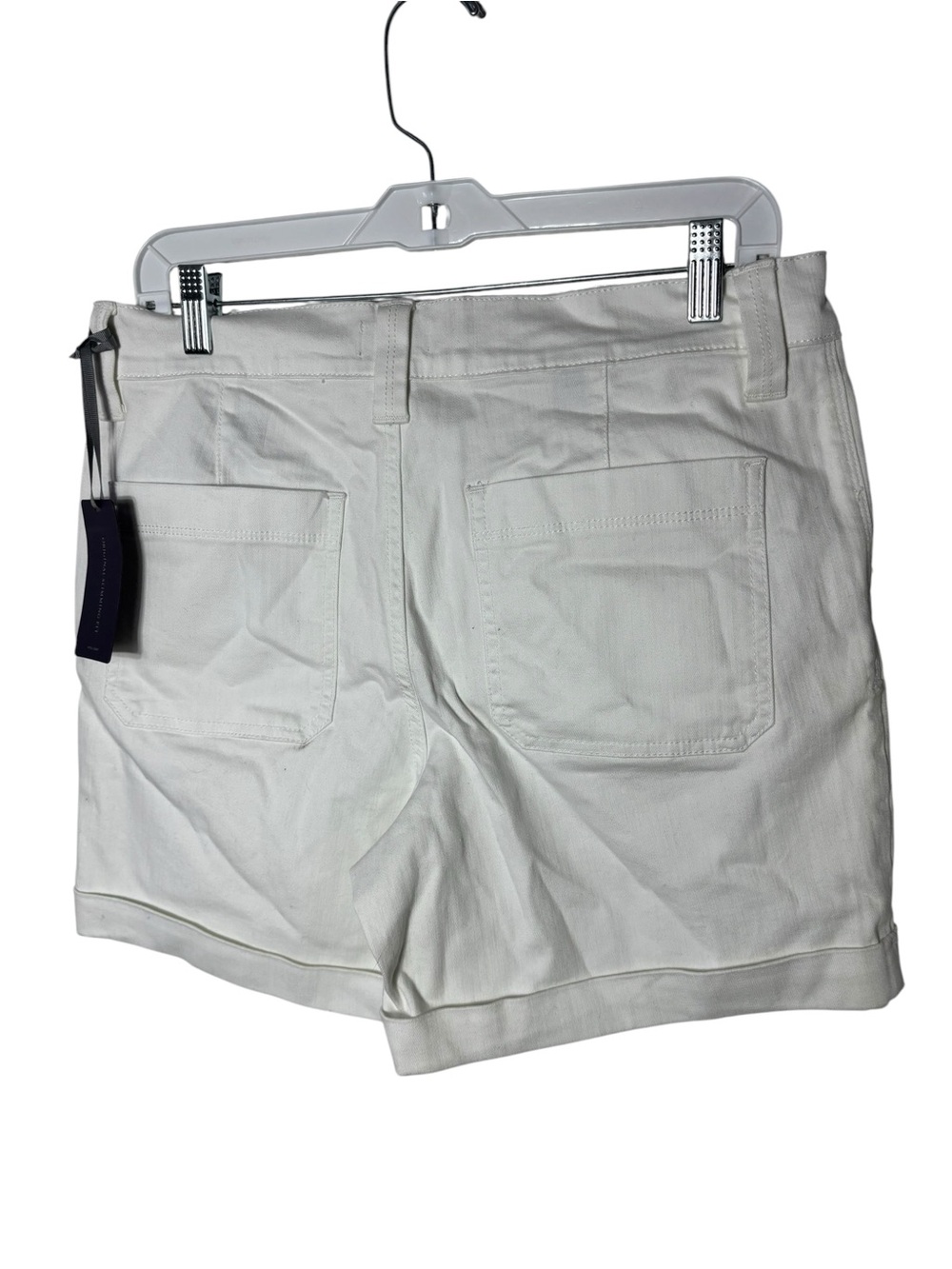 NYDJ White Cuffed Bermuda Shorts women’s 10 optic white nwt - Picture 2 of 5
